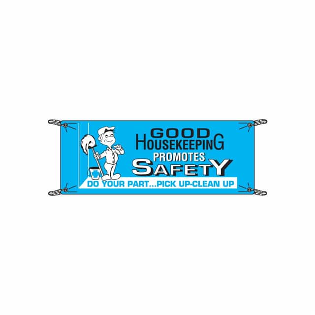106334 BANNER 3X5 BK/WH/BL GOOD HOUSEKP
