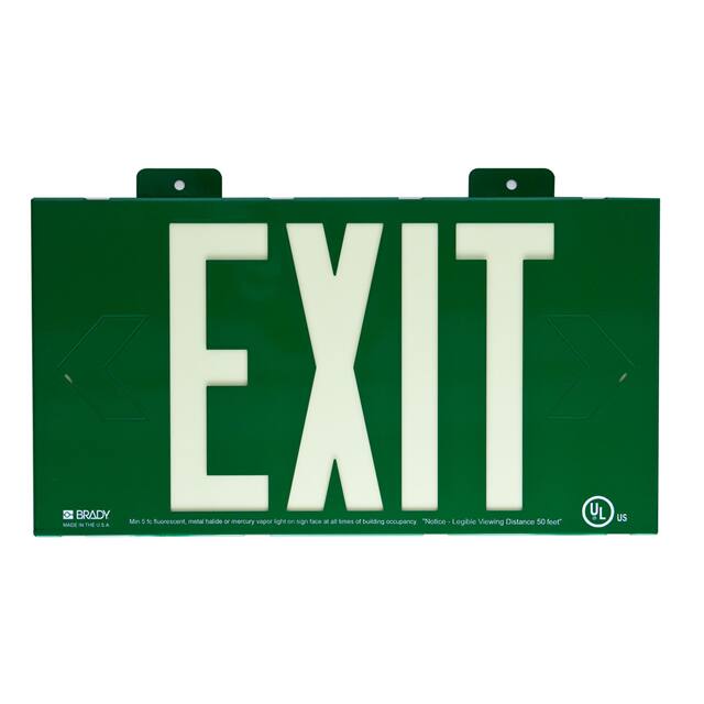 90887B WALL MOUNTED EXIT SIGN GREEN