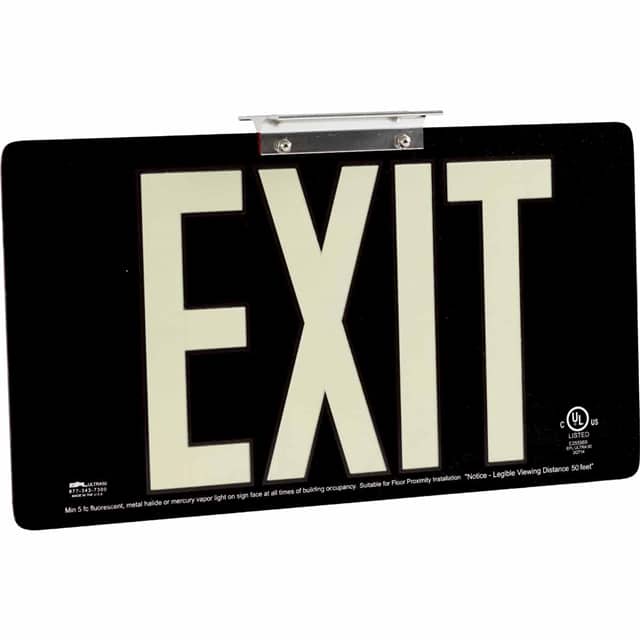145516 BRADYGLO EXIT UL SIGN 50' DBL BR