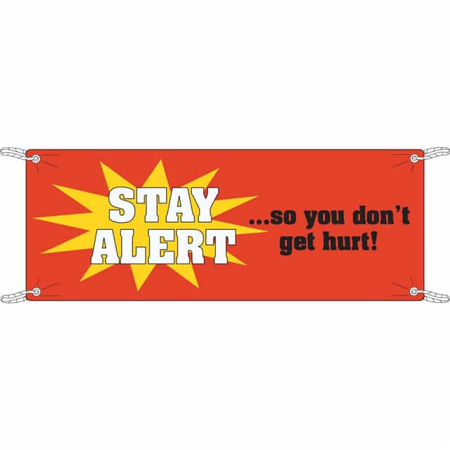 106300 BANNER 4'X10' STAY ALERT