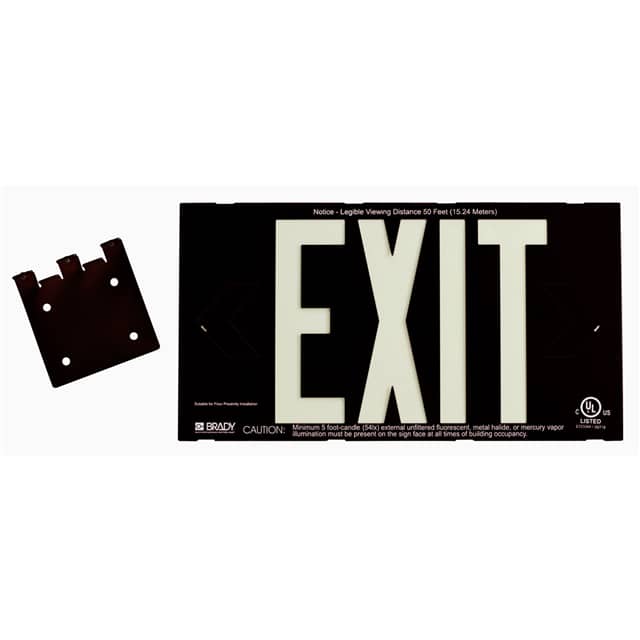 38097B SINGLE-SIDED SIGN W/BRACKET BLAC