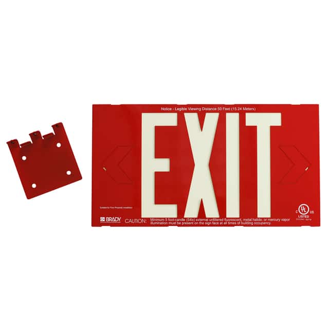 90839B SINGLE-SIDED SIGN W/BRACKET RED