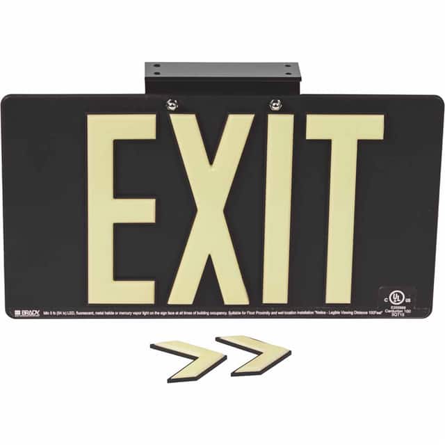 145478 BRADYGLO EXIT SIGN 100' DOUBLE B