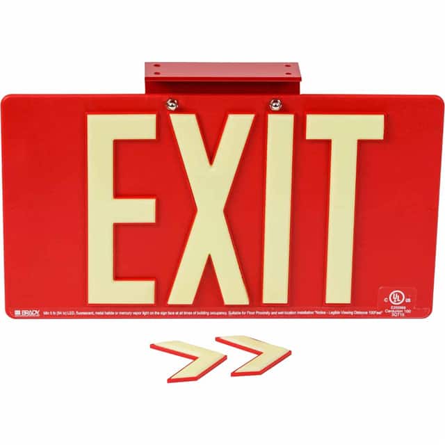 145480 BRADYGLO EXIT SIGN 100' DOUBLE B