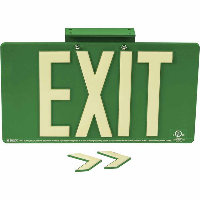 145479 BRADYGLO EXIT SIGN 100' DOUBLE B