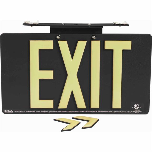 145475 BRADYGLO EXIT SIGN 100' SNGL TBA
