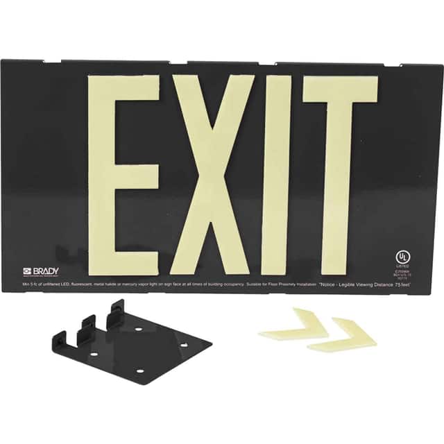 145487 BRADYGLO EXIT SIGN 75' SNGL BRCK