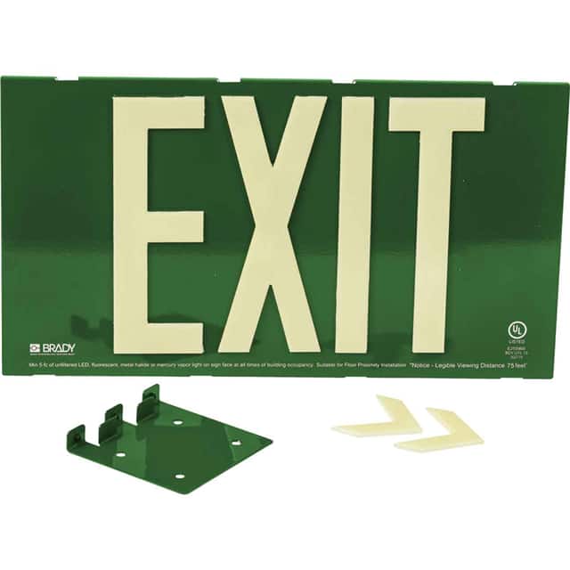 145488 BRADYGLO EXIT SIGN 75' SNGL BRCK