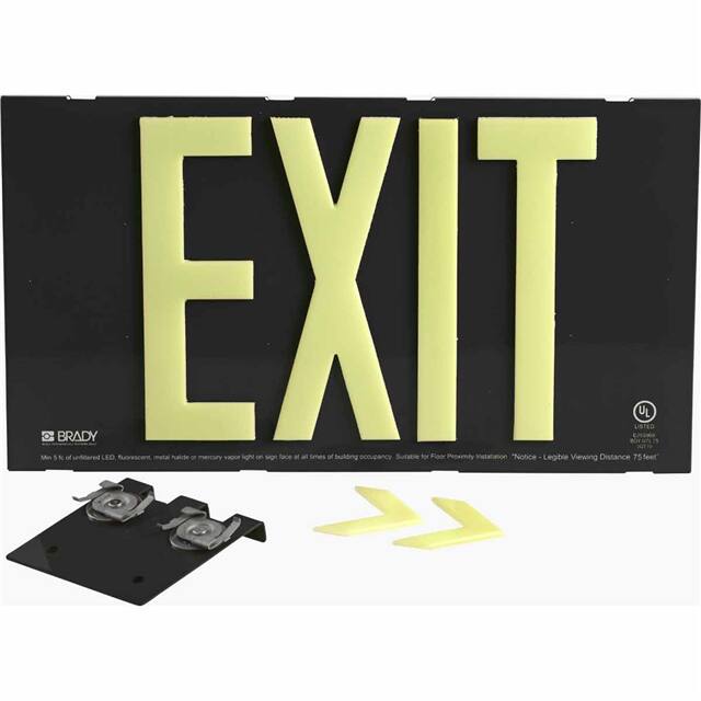 145490 BRADYGLO EXIT SIGN 75' SNGL TBAR