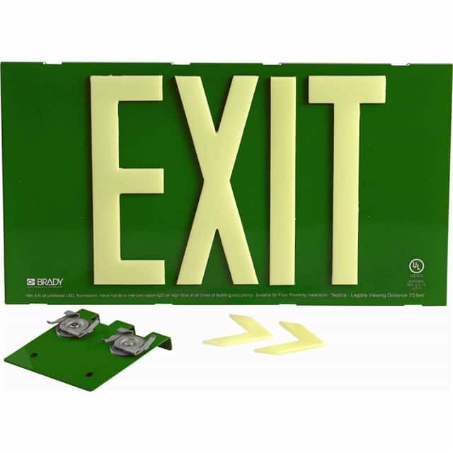 145491 BRADYGLO EXIT SIGN 75' SNGL TBAR