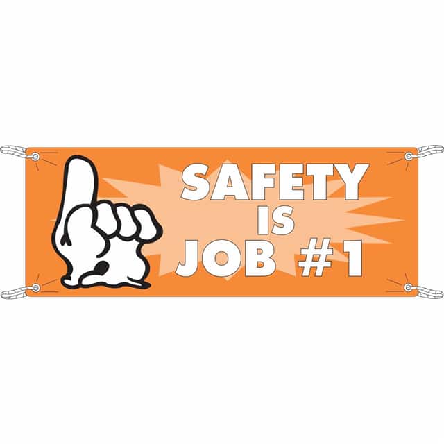 106292 BANNER, 4'X10', SAFEY IS JOB 1