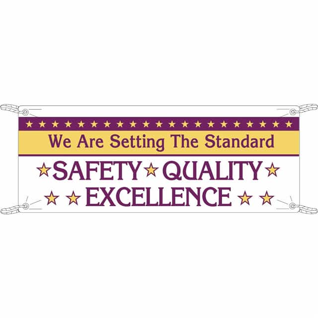 106307 BANNER 4'X10' PU/GLD/WH WE ARE S