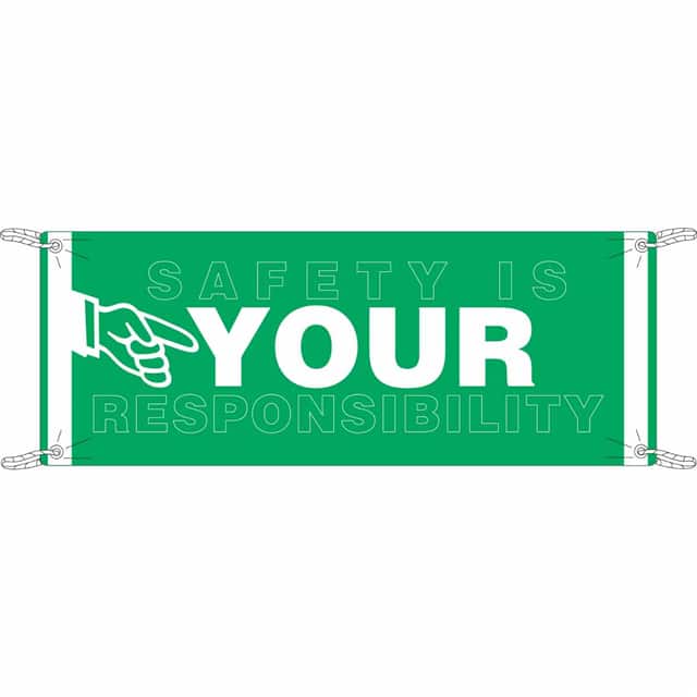 106294 BANNER 4'X10' GRN/WHT SAFETY IS