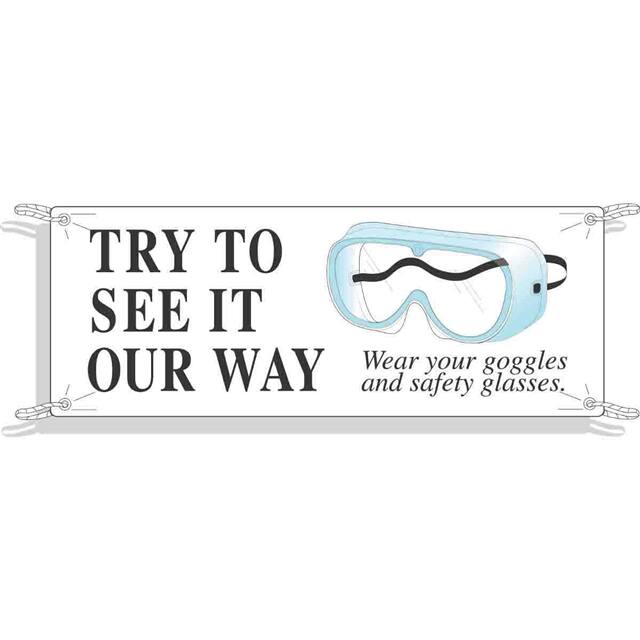 50912 GRAPHIC SAFETY BANNER 4'X10'