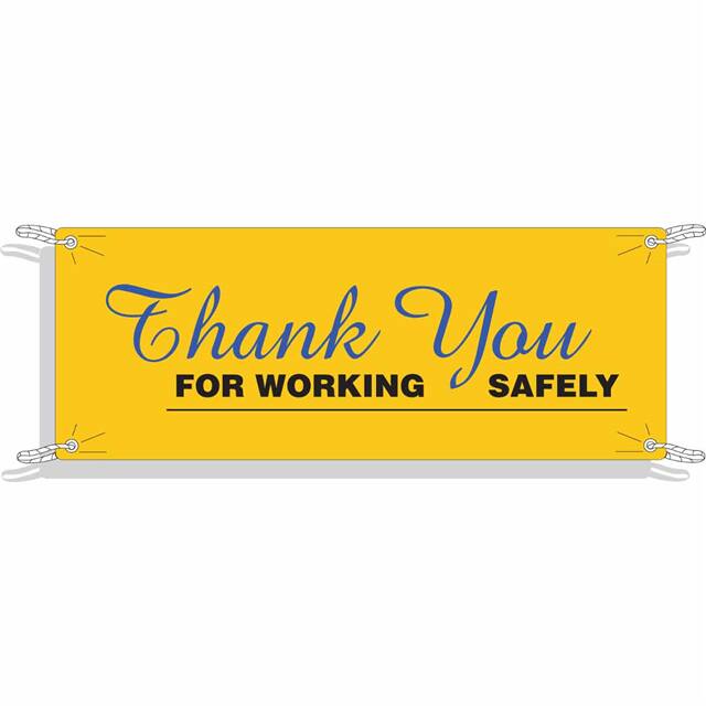 50911 GRAPHIC SAFETY BANNER 4'X10'