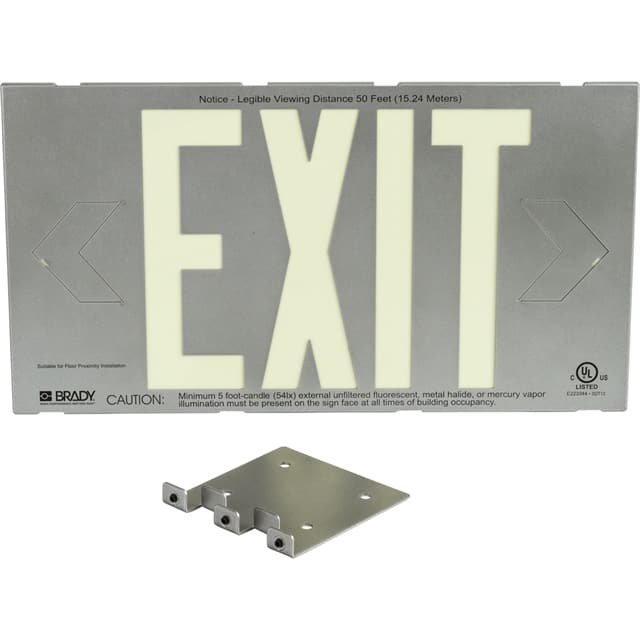 112655B DOUBLE SIDED SIGN W/BRACKET SILV