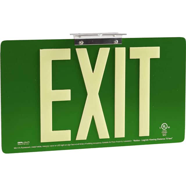 145494 BRADYGLO EXIT SIGN 75' DOUBLE BR