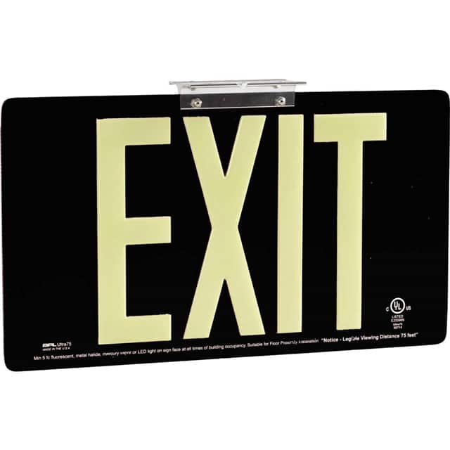 145493 BRADYGLO EXIT SIGN 75' DOUBLE BR