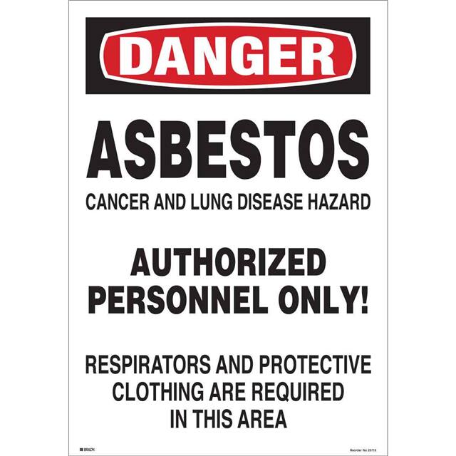 25713LS B-101 14X20 25/PK DANGER ABESTOS