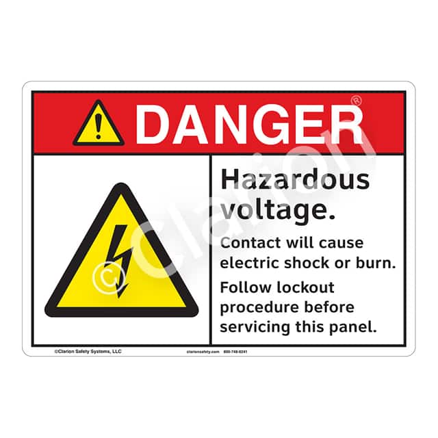 F1149-S2SW3 DANGER PLASTIC SIGN 12" X 18"