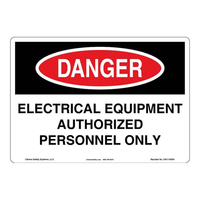 OS1116DH-S2SW3 DANGER PLASTIC SIGN 12" X 18"