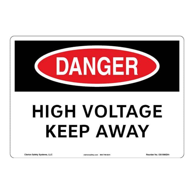 OS1090DH-S2SW3 DANGER PLASTIC SIGN 12" X 18"