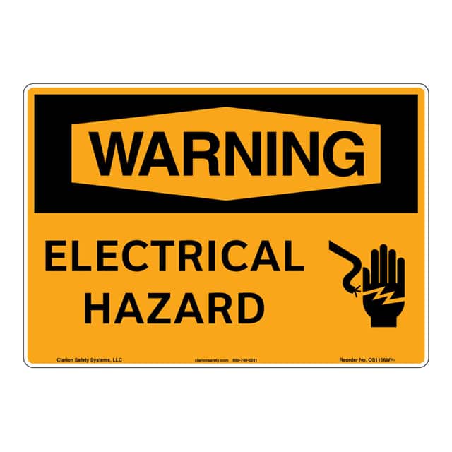OS1156WH-ZASW1 WARNING FLEXIBLE SIGN 7" X 10"