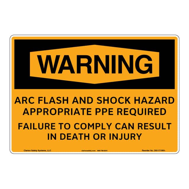OS1171WH-S4SW1 WARNING ALUMINIUM SIGN 7" X 10"