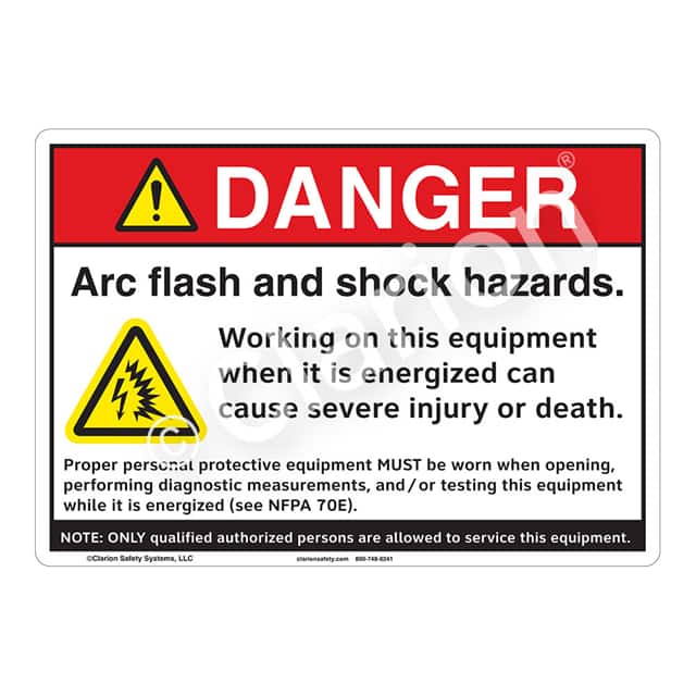 F1148-S2SW3 DANGER PLASTIC SIGN 12" X 18"