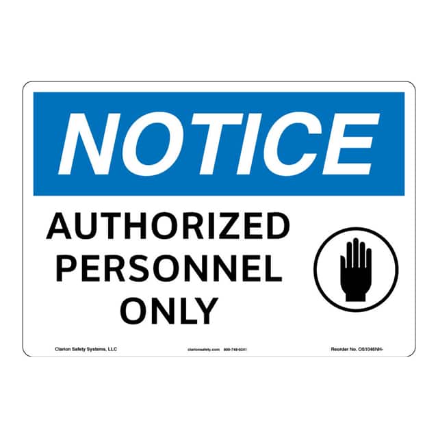 OS1046NH-S4SW2 NOTICE ALUMINIUM SIGN 10" X 14"