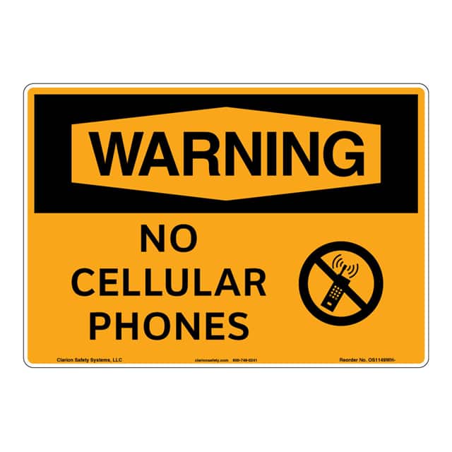 OS1149WH-ZASW1 WARNING FLEXIBLE SIGN 7" X 10"