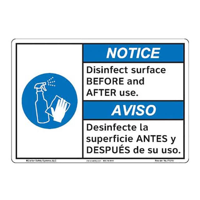 F1370-S2SW3 NOTICE PLASTIC SIGN 12" X 18"