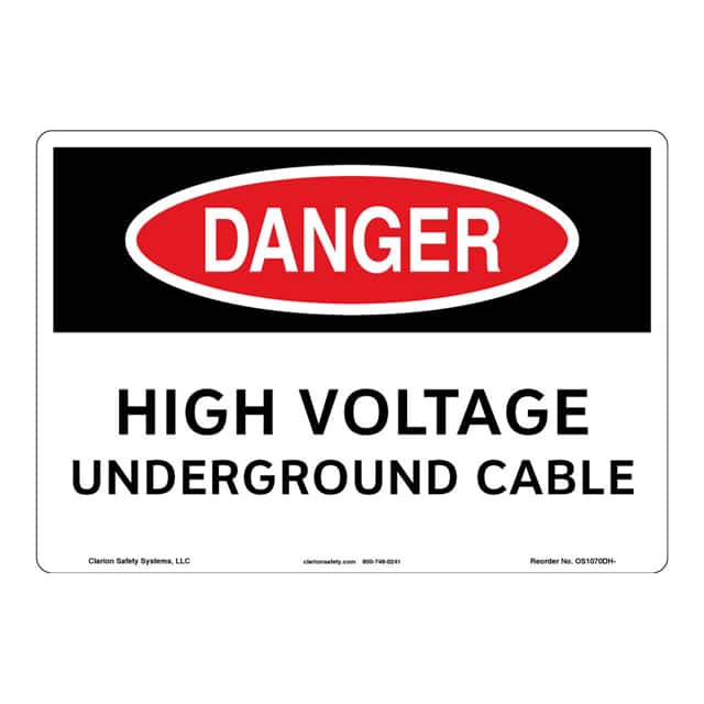 OS1070DH-S2SW3 DANGER PLASTIC SIGN 12" X 18"