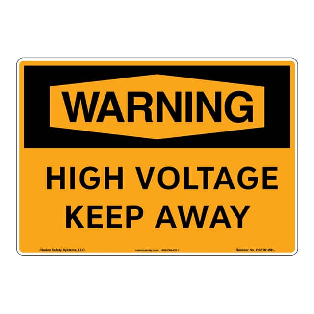 OS1161WH-S4SW2 WARNING ALUMINIUM SIGN 10" X 14"