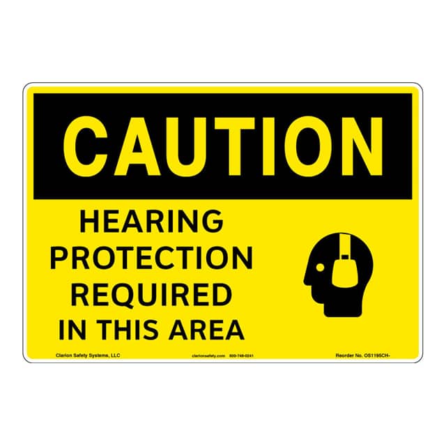 OS1195CH-S2SW3 CAUTION PLASTIC SIGN 12" X 18"