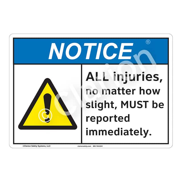 F1237-ZASW3 NOTICE FLEXIBLE SIGN 12" X 18"