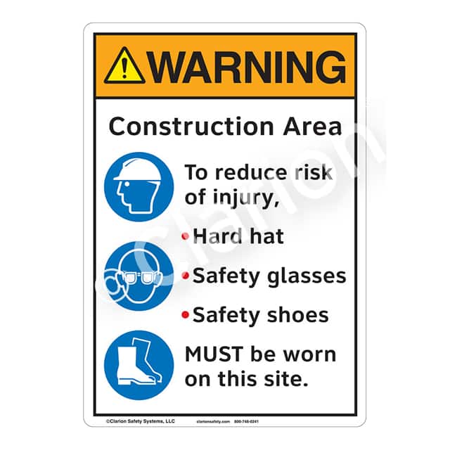 F1227-ZASW1 WARNING FLEXIBLE SIGN 7" X 10"