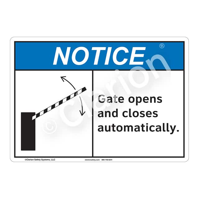 F1129-ZASW1 NOTICE FLEXIBLE SIGN 7" X 10"