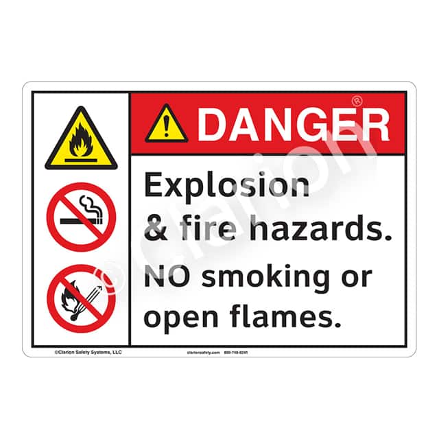 F1158-S2SW3 DANGER PLASTIC SIGN 12" X 18"