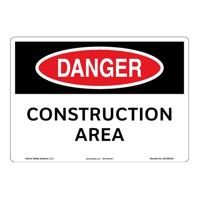 OS1097DH-ZASW3 DANGER FLEXIBLE SIGN 12" X 18"