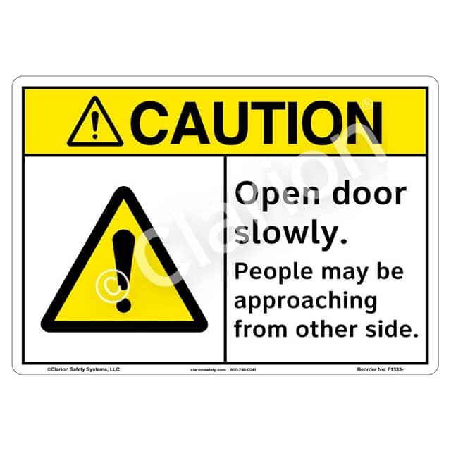 F1333-ZASW1 CAUTION FLEXIBLE SIGN 7" X 10"