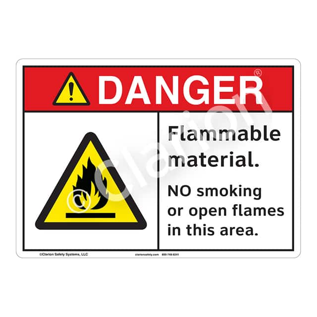 F1153-ZASW2 DANGER FLEXIBLE SIGN 10" X 14"