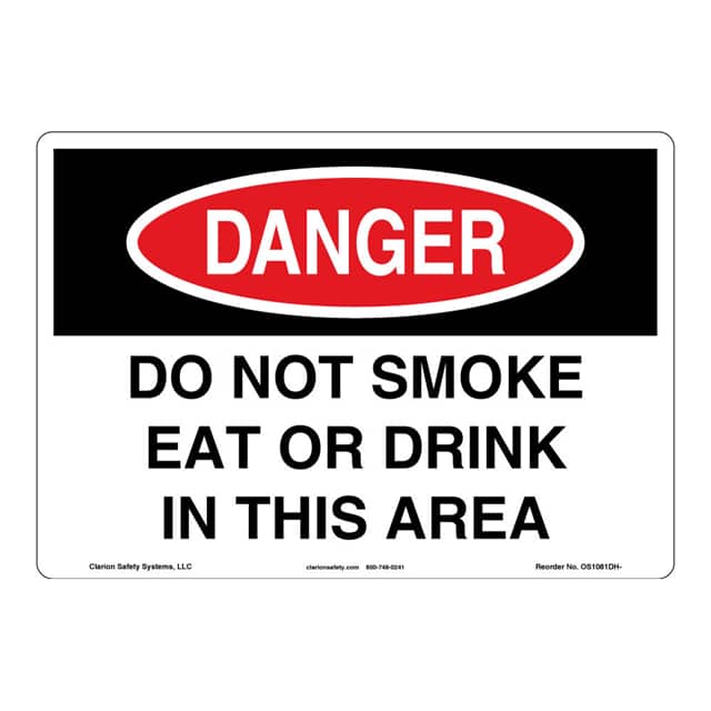 OS1081DH-ZASW1 DANGER FLEXIBLE SIGN 7" X 10"
