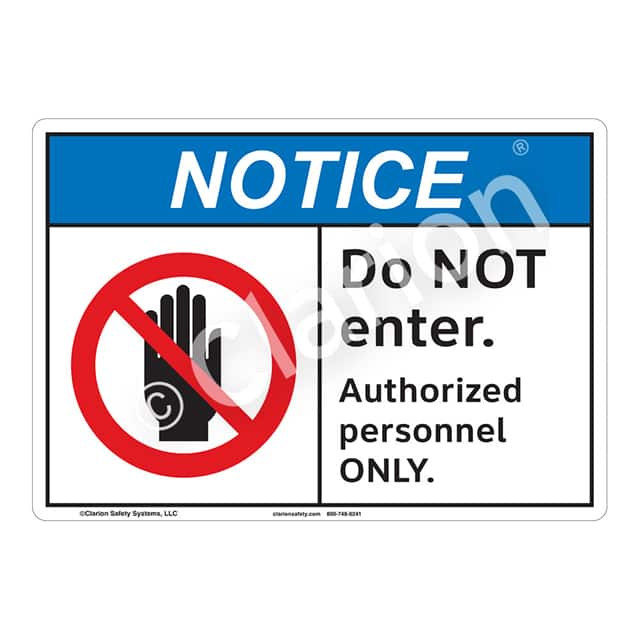 F1117-ZASW1 NOTICE FLEXIBLE SIGN 7" X 10"
