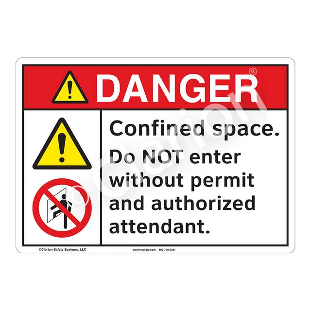 F1147-S4SW2 DANGER ALUMINIUM SIGN 10" X 14"