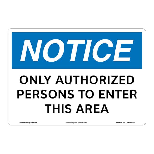 OS1256NH-ZASW1 NOTICE FLEXIBLE SIGN 7" X 10"