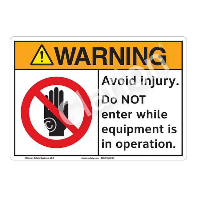 F1255-ZASW1 WARNING FLEXIBLE SIGN 7" X 10"