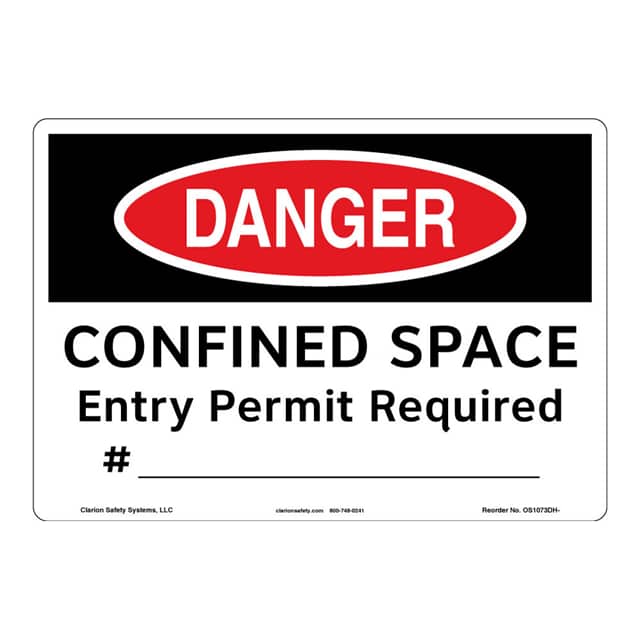 OS1073DH-BJSW1 DANGER PLASTIC SIGN 7" X 10"