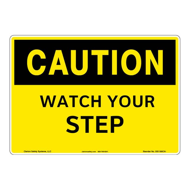 OS1180CH-ZASW1 CAUTION FLEXIBLE SIGN 7" X 10"