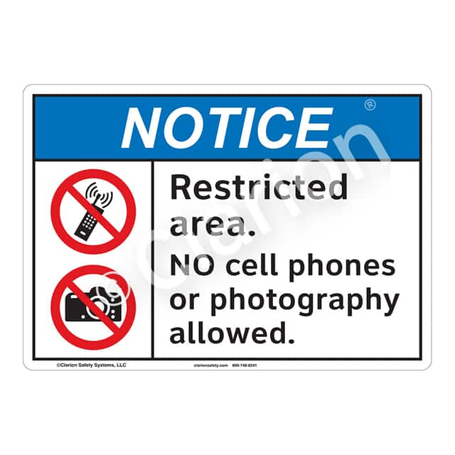 F1105-ZASW1 NOTICE FLEXIBLE SIGN 7" X 10"